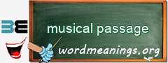 WordMeaning blackboard for musical passage